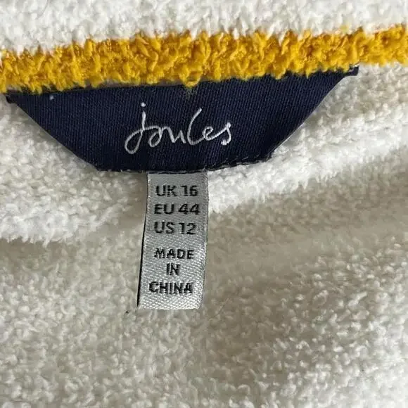 Joules Navy White Striped Seaport Chenille Crewneck Sweater Size 12 - Picture 9 of 10